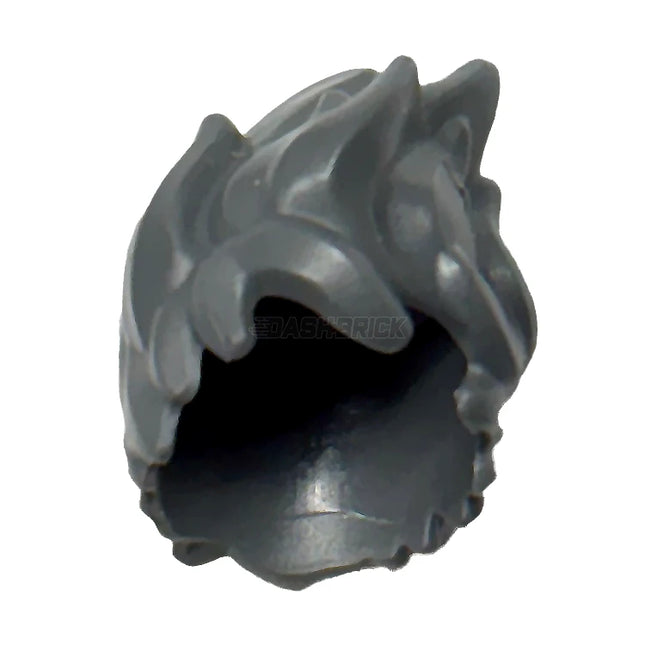 LEGO Minifigure Part - Hair Tousled, Spiked Up Very High, Dark Grey [23186] 6540709