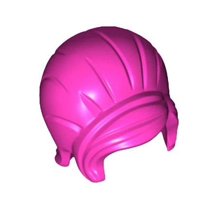 LEGO Minifigure Part - Hair Female, Beehive Style with Sideways Fringe, Dark Pink [15503] 6400427