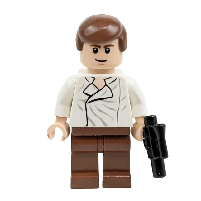 LEGO Minifigure - Han Solo - White Shirt with Wrinkles on Front, Lopsided Grin (2010) [STAR WARS]