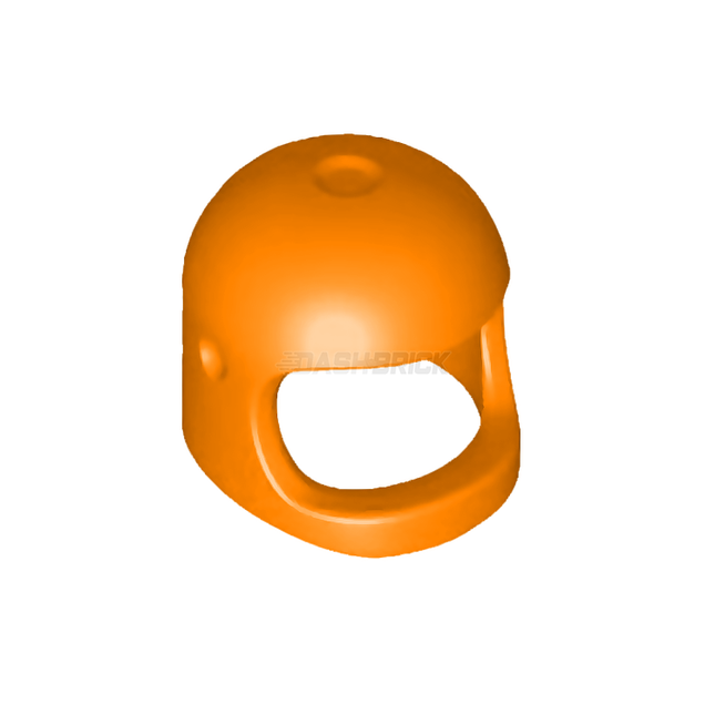 LEGO Minifigure Part - Helmet Space/Town, Thick Chin Strap, Visor Dimples, Orange [50665] 6295184