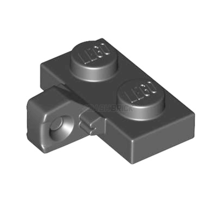 LEGO Plate, Modified 1 x 2, Hinge, Locking with 1 Finger on Side, Dark Grey [44567b] 6266248