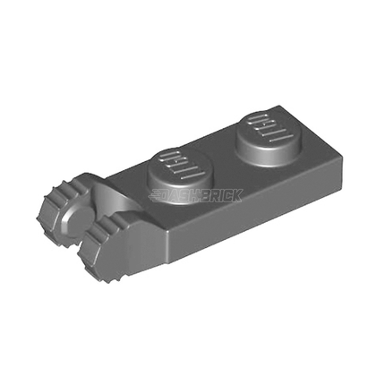 LEGO Hinge Plate 1 x 2 Locking, 2 Fingers on End, Dark Grey [54657] 6267047