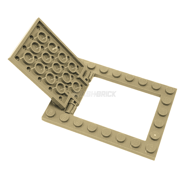 LEGO Plate, Modified 6 x 8 Trap Door/Hinge, Dark Tan [92107/92099]