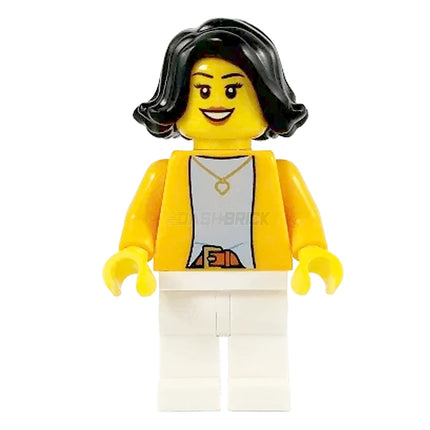 LEGO Minifigure - "Wendy" Woman, Jacket, Black Hair, White Pants [CITY]