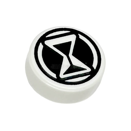 LEGO Minifigure Accessory - Tile, Black Hourglass and Circle [98138pb387] 6434196