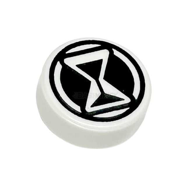 LEGO Minifigure Accessory - Tile, Black Hourglass and Circle [98138pb387] 6434196