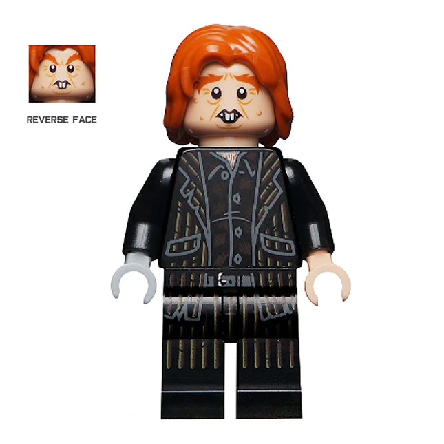 LEGO Minifigure - Peter Pettigrew (Wormtail) - Black Suit, Light Bluish Gray Right Hand (2019) [HARRY POTTER]