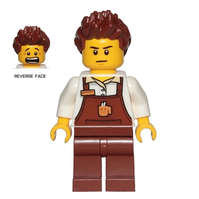 LEGO Minifigure - Rocky, Cafe Worker (2019) [HIDDEN SIDE] hs024