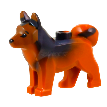LEGO Minifigure Animal - Dog, Marbled Black and Red Pattern [16606pb002]
