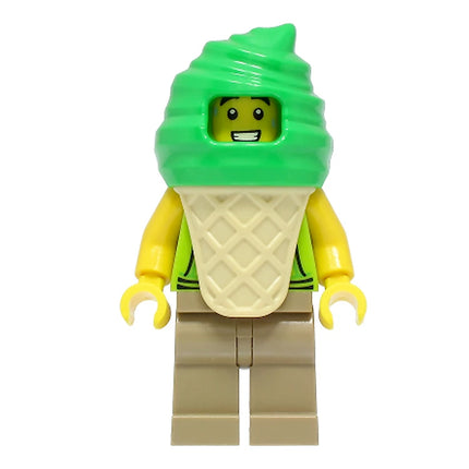 LEGO Minifigure - Ice Cream Suit, Bright Green (2022) [CITY]