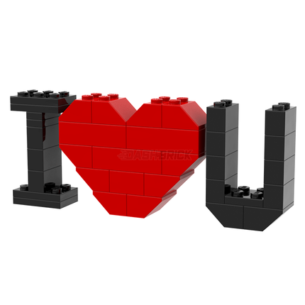 LEGO "I Heart U" - Love Heart Display [MiniMOC]