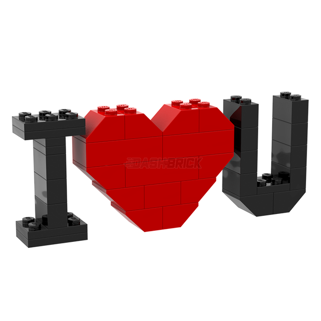 LEGO "I Heart U" - Love Heart Display [MiniMOC]