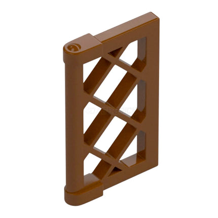 LEGO Pane for Window 1 x 2 x 3 Lattice with Thick Corner Tabs, Reddish Brown [60607] 6084571