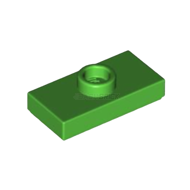 LEGO Plate, Modified 1 x 2, 1 Stud with Groove, with Jumper, Bright Green [15573] 6314378