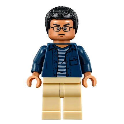 LEGO Minifigure - Franklin Webb - Dark Blue Shirt (2018) [JURASSIC WORLD]