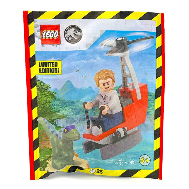 LEGO® Jurassic World: Owen with Helicopter and Raptor (2024) [122403]