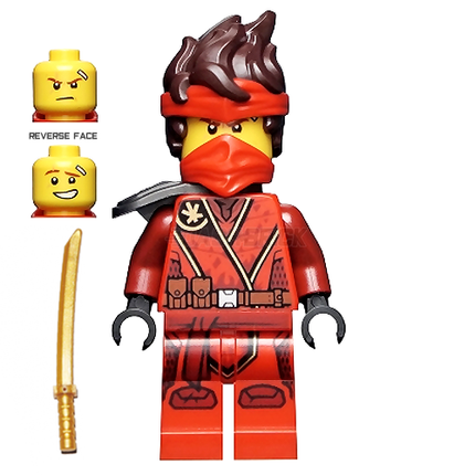 LEGO Minifigure - Kai - The Island, Mask and Hair with Bandana [NINJAGO]