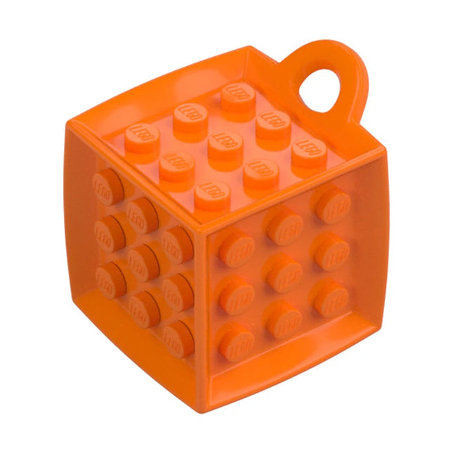 LEGO Bag Tag Cube with 3 x 3 Studs on All Sides, Keychain, Orange [69182] 6326658