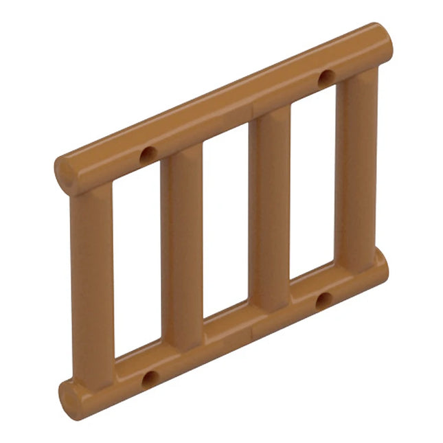 LEGO Bar 1 x 4 x 3 Grille with End Protrusions, Ladder, Medium Nougat [62113] 6167599