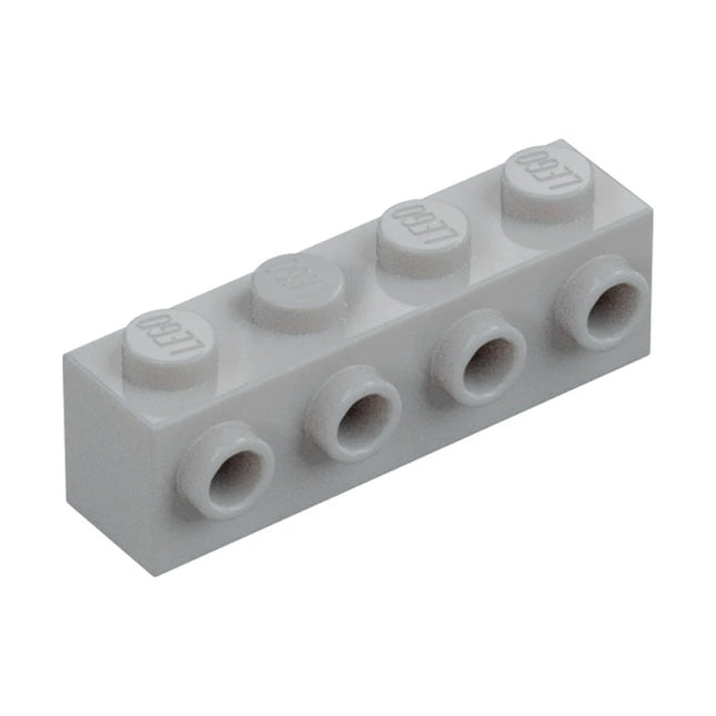LEGO Brick, Modified 1 x 4, 4 Studs on 1 Side, Light Grey [30414]
