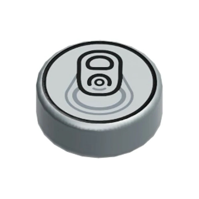 LEGO Minifigure Accessory - Tile, Printed Soda Can Lid [98138pb033]