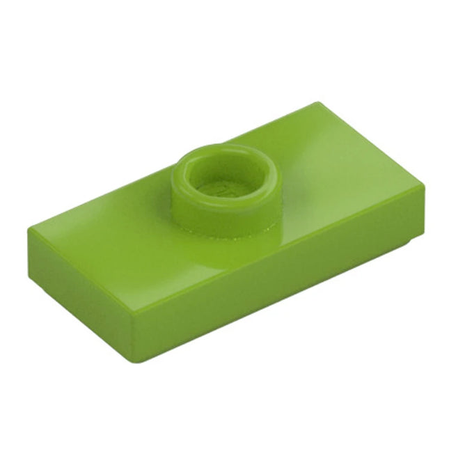 LEGO Plate, Modified 1 x 2, 1 Stud with Groove, with Jumper, Lime [15573] 6092592