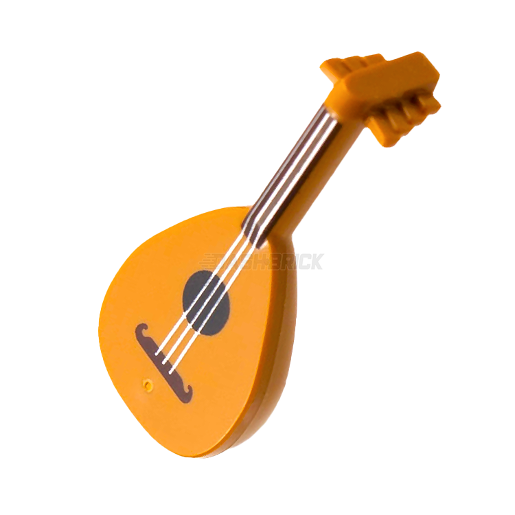 LEGO Minifigure Accessory - Lute, String Instrument, Guitar [80503pb01 ...
