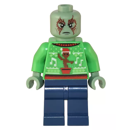 LEGO Minifigure - Drax - Holiday Sweater, Infinity Stones - Guardians of the Galaxy [MARVEL]