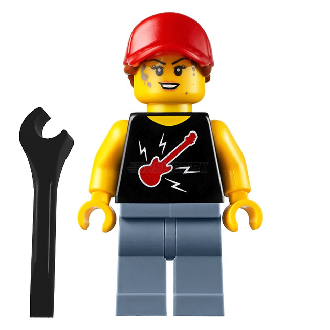 LEGO Minifigure - Female, Mechanic/Welder, Rocker Shirt [CITY]
