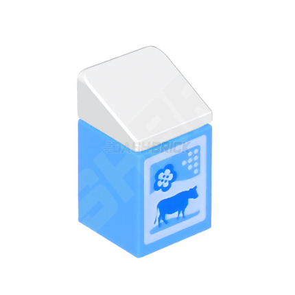 LEGO Minifigure Accessory - Milk Carton, Medium Blue [3005pb016]