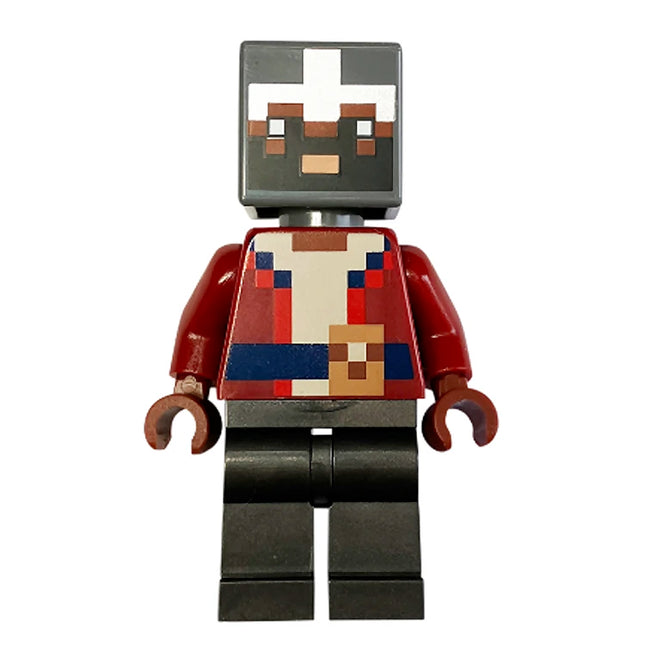 LEGO Minifigure - Hero - Dark Red Torso, Pearl Dark Gray Legs (2024) [MINECRAFT]