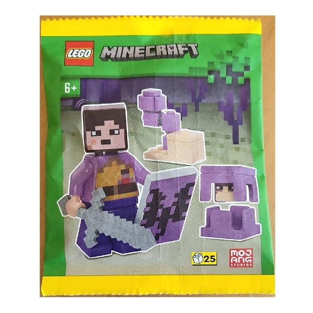 LEGO MINECRAFT: End Warrior with Shulker and Chorus Plant, Paper Bag (2024) [662413]