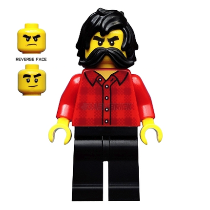 LEGO Minifigure - Avatar Cole, Black Hair, Beard [NINJAGO]