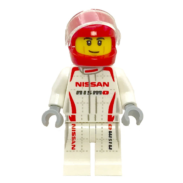 LEGO Minifigure - Nissan GT-R NISMO Driver, Red Helmet (2020) [SPEED CHAMPIONS]