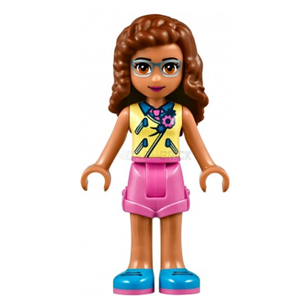 LEGO Minifigure - Friends Olivia, Vest over Dark Azure Shirt, Pink Shorts [FRIENDS]