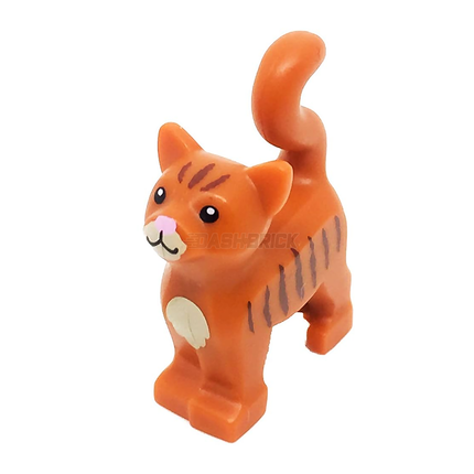 LEGO Minifigure Animal - Cat, Standing, Brown Stripes, Dark Orange [13786pb02] 6182674