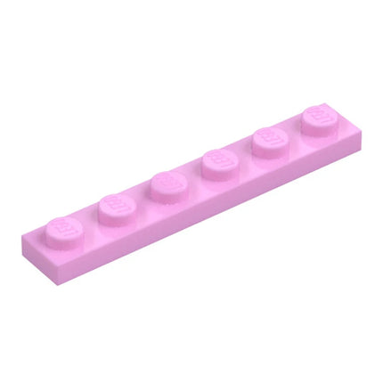 LEGO Plate, 1 x 6, Bright Pink [3666] 6058222