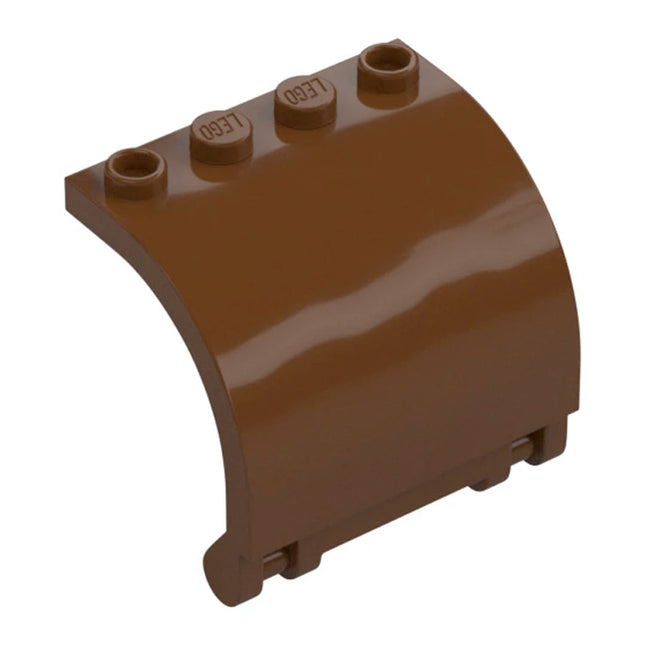 LEGO Panel 3 x 4 x 3 Curved with Double Clip Hinge, Reddish Brown [18910] 6551988