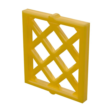 LEGO Window Pane (Window Insert) 1 x 2 x 2 Lattice Diamond, Pearl Gold [38320] 6295686