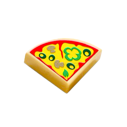 LEGO Minifigure Food - Pizza Quarter Slice (1 x 1 Corner Tile) [25269pb003]