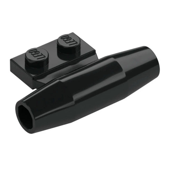 LEGO Engine, Smooth Small, 1 x 2 Side Plate with Axle Holders and Slot, Black [98302] 4660876