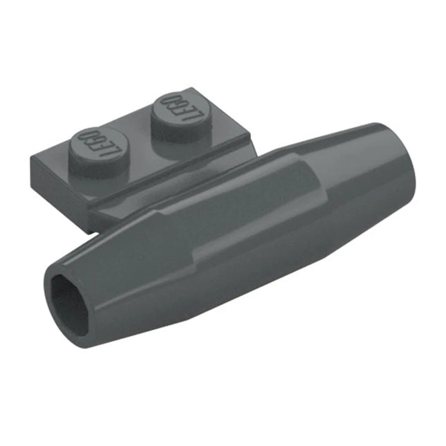 LEGO Engine, Smooth Small, 1 x 2 Side Plate with Axle Holders and Slot, Dark Grey [98302] 6107171