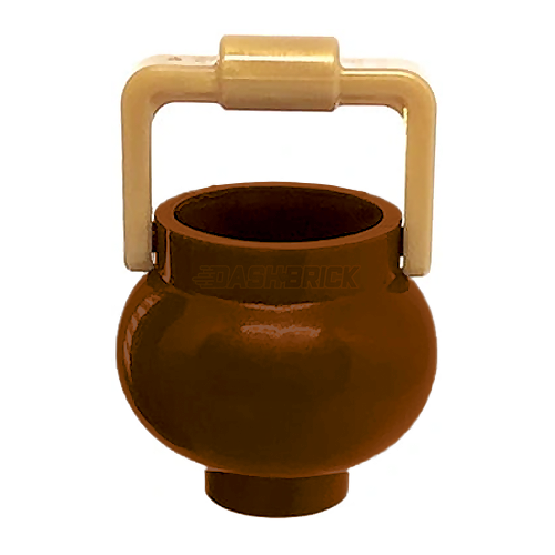 LEGO Minifigure Accessory - Pot/Caldron with Handle, Reddish Brown [98374]