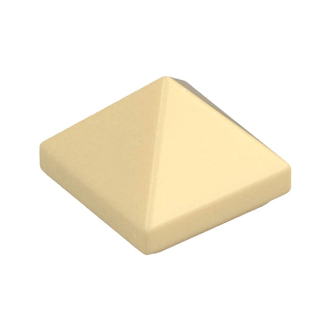 LEGO Slope 45 1 x 1 x 2/3 Quadruple Convex Pyramid, Tan [22388] 6249125