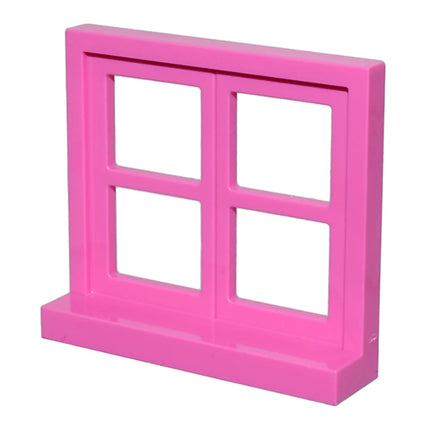 LEGO Window 1 x 4 x 3, Square with 4 Panes and Sill, Dark Pink [5259]