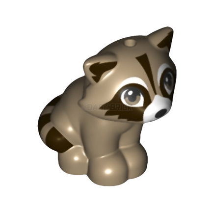 LEGO Minifigure Animal - Racoon, Dark Tan - Minifigure Animal [77110pb01]