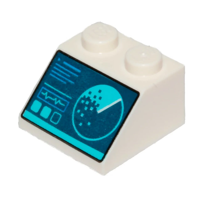 LEGO Minifigure Accessory - Slope 45 2 x 2, Sonar Screen, White [3039pb132] 6309297