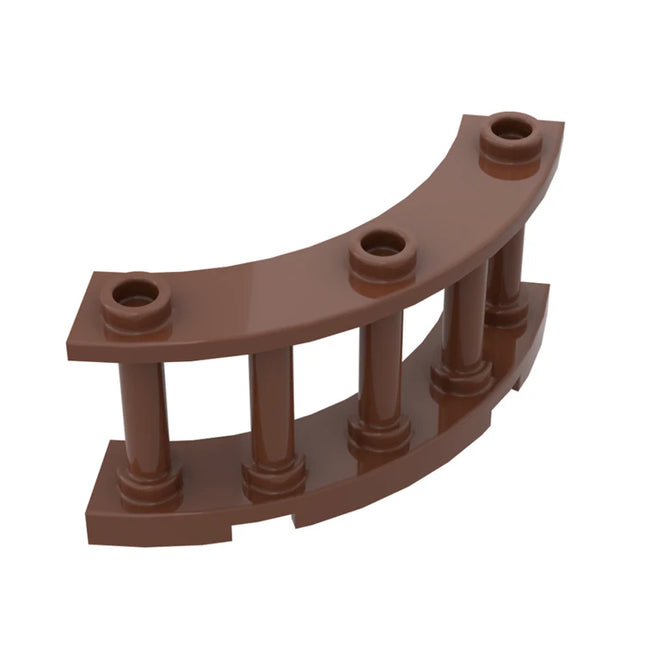 LEGO Fence 4 x 4 x 2 Quarter Round Spindled with 3 Studs, Reddish Brown [21229] 6227891