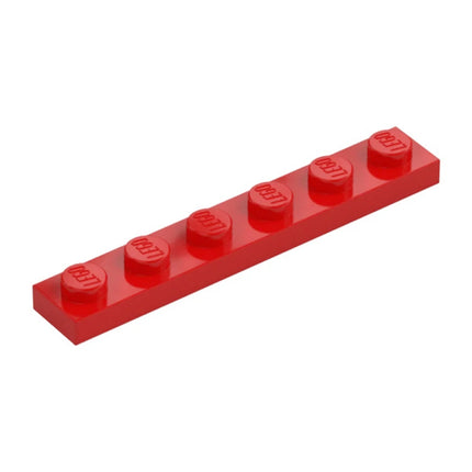 LEGO Plate, 1 x 6, Red [3666] 366621