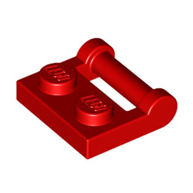 LEGO Plate, Modified 1 x 2, Bar Handle on Side, Closed Ends, Red [48336] 4226876